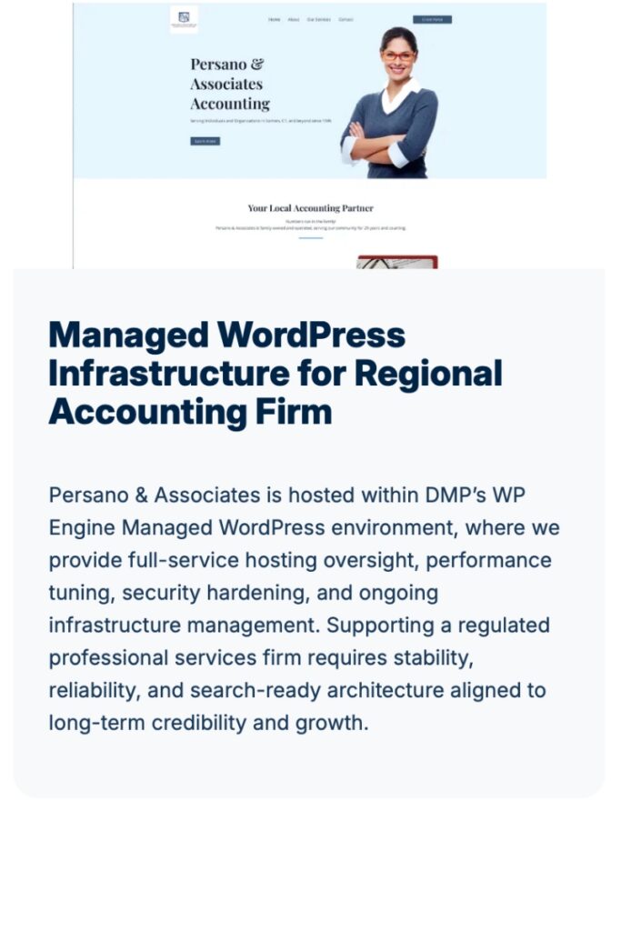 Image of a portfolio item for DMP Hosting